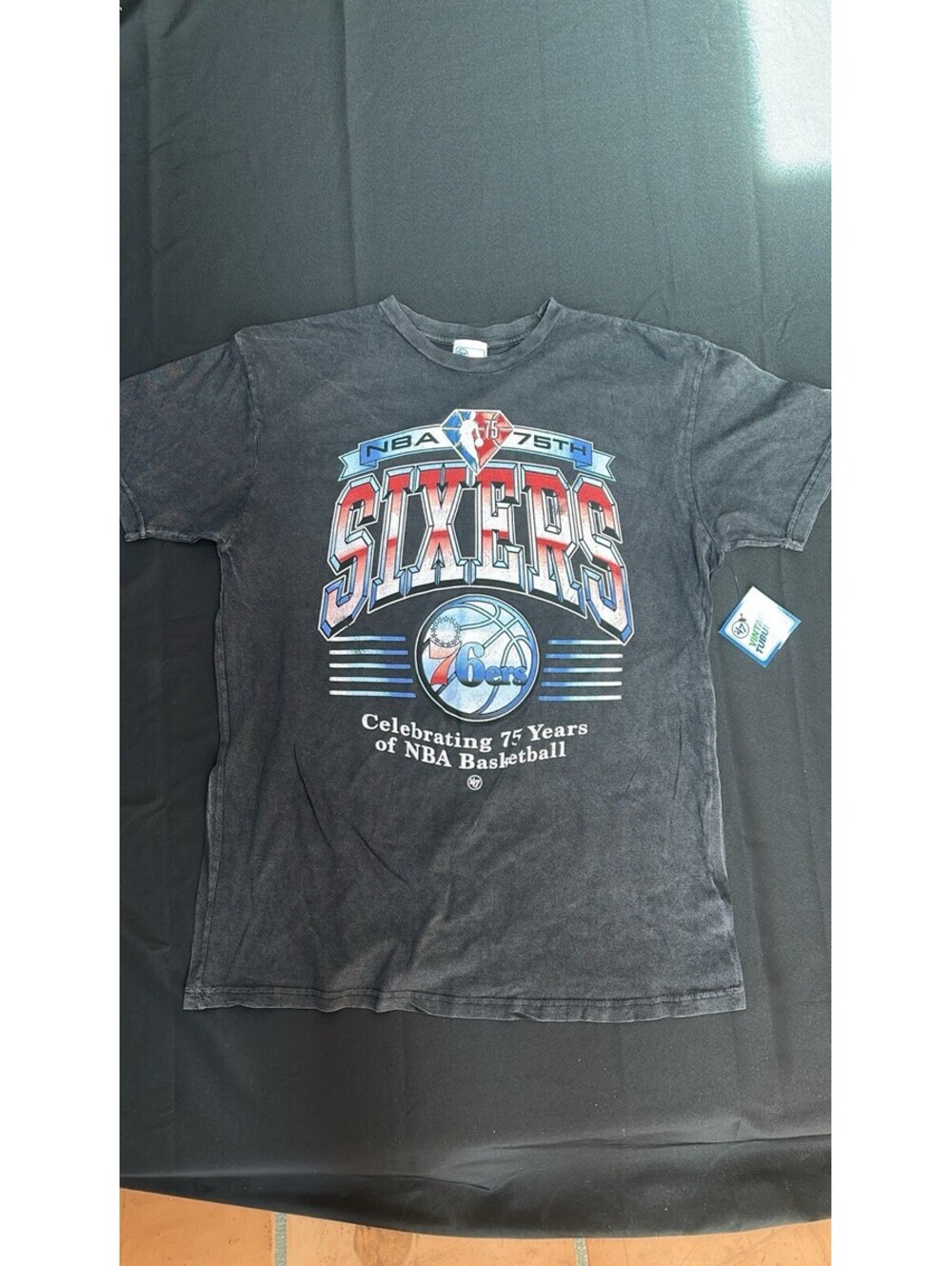 New With Tags 47 Brand NBA 76ers Tubular Vintage Style T Shirt Size Large